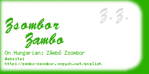 zsombor zambo business card